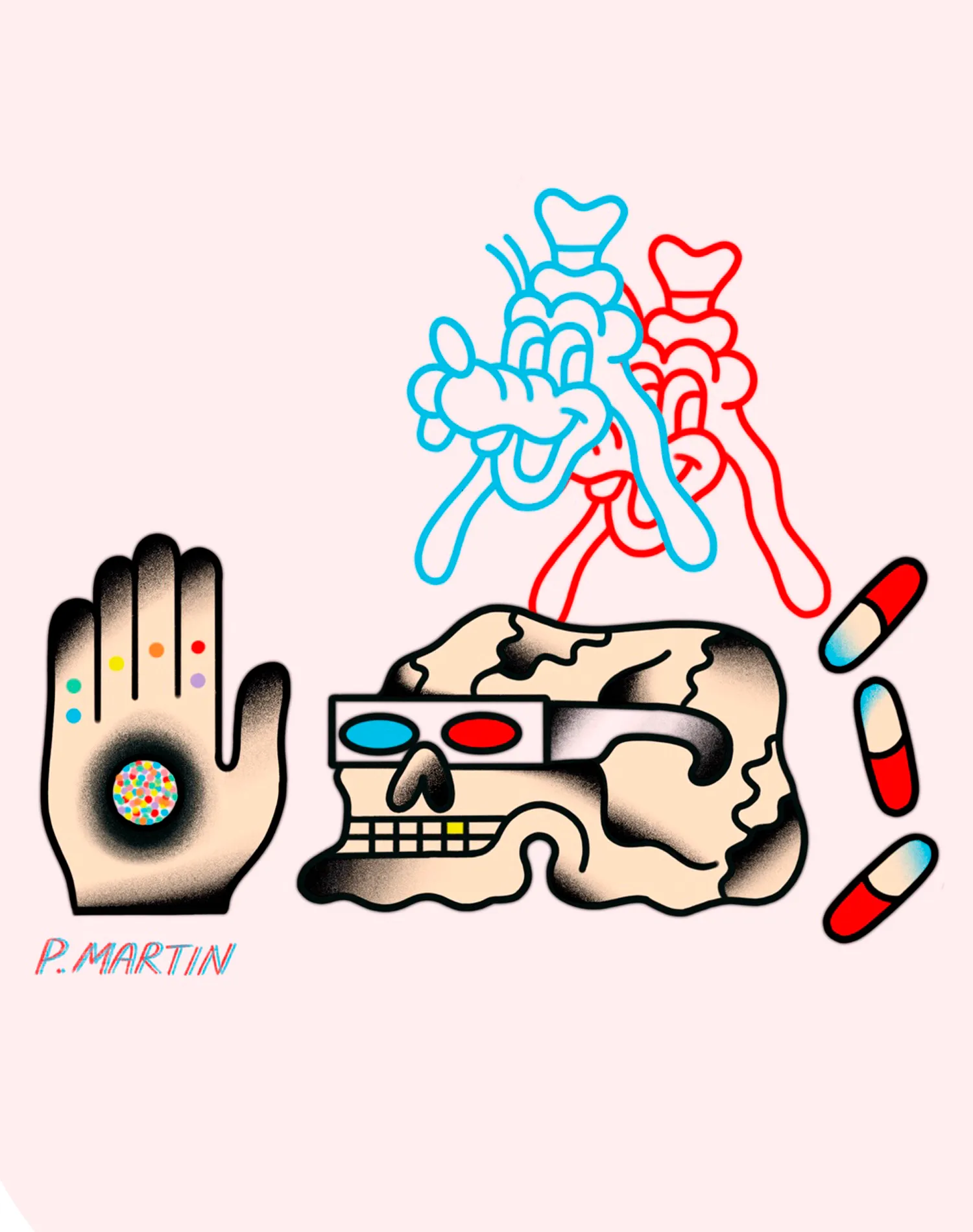 Mano Calavera Pastillas